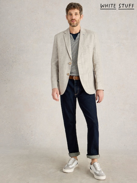 White Stuff Grey 100% Linen Blazer (F97371) | 867 QAR