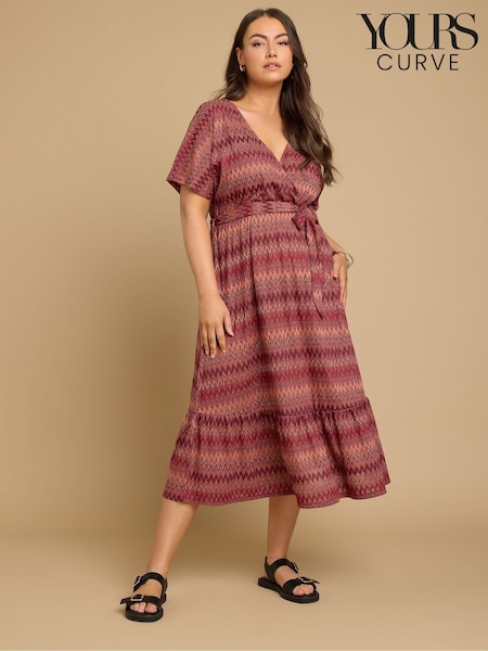 Yours Curve Orange Wrap Front Beach Dress (F97473) | €50