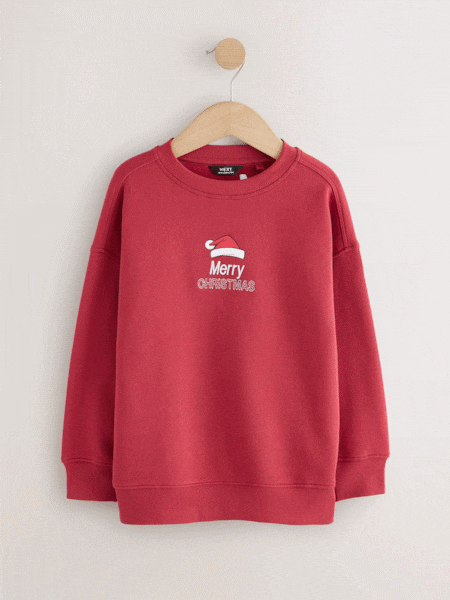 Red Christmas Crew Sweatshirt (3-16yrs) (F97590) | AED71 - AED97
