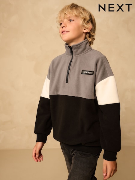 Grau/Schwarz - Funnel Neck Fleece (3-16yrs) (F97597) | 26 € - 33 €