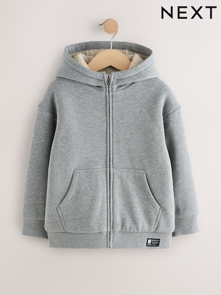Grey Borg Fleece Zip Through Hoodie (3-16yrs) (F97602) | €35 - €41