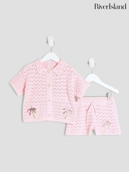 River Island Pink Girls Revere Palm Tree Set (F97630) | €46