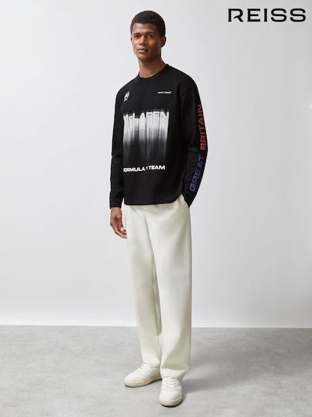 Reiss Black Silverstone McLaren F1 Team British GP T-Shirt Unisex Fit (F97652) | €140