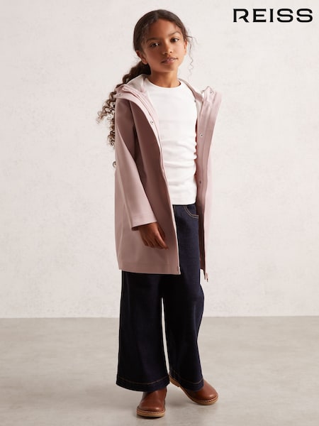 Reiss Pink Macey Hooded Rain Jacket (F97655) | €95