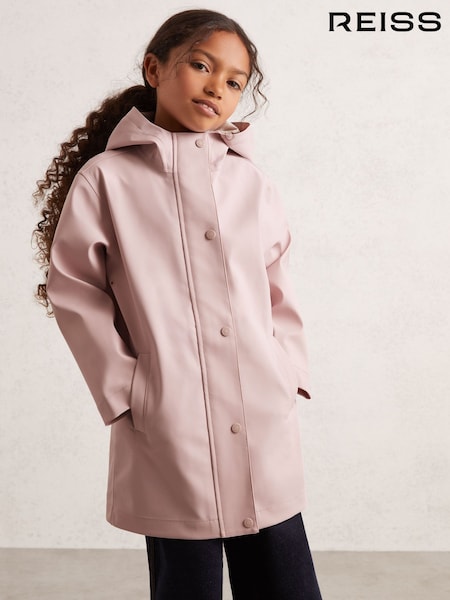 Reiss Pink Macey Hooded Rain Jacket (F97670) | €120
