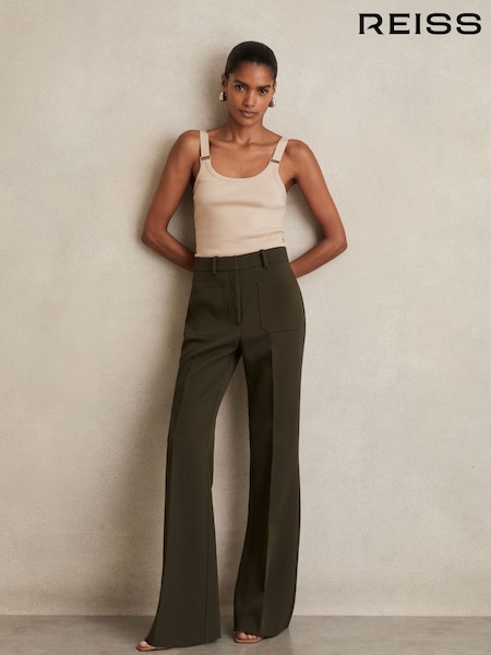 Reiss Neutral Isabella Stretch-Cotton D-Ring Strap Vest (F97687) | €55