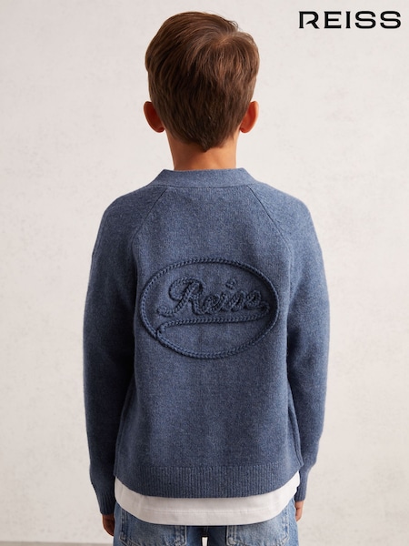 Reiss Dark Airforce Blue Station Cardigan (F97708) | AED403