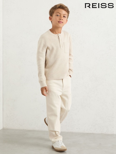 Reiss Off White Hydro 9-13 yrs Straight-Leg Carpenter Jeans (F97755) | AED346