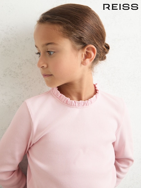 Reiss Pink Flora T-Shirt (F97905) | AED144