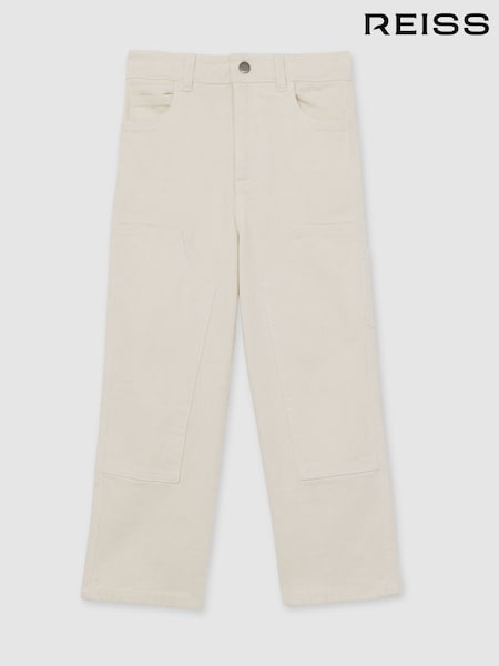 Reiss Off White Hydro 13-14 yrs Straight-Leg Carpenter Jeans (F97919) | AED374