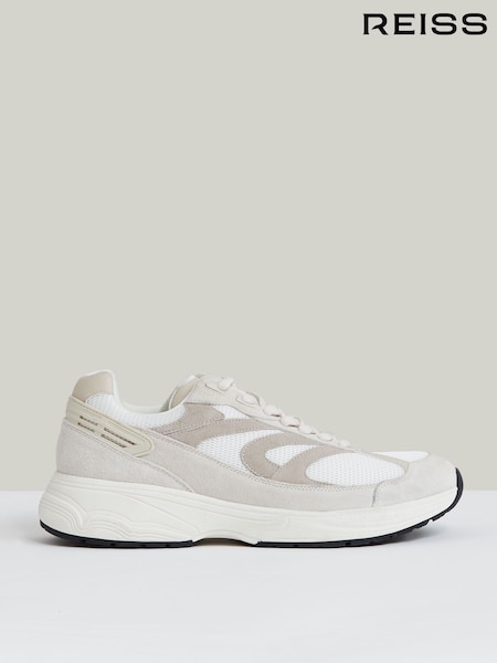 Reiss Off White/Stone Nido Trainers (F97935) | €245