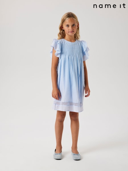 Name It Blue Broderie Anglaise Dress (F97989) | ₪161