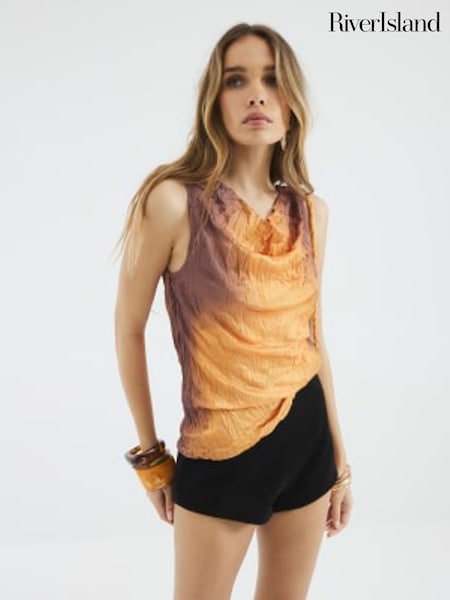 River Island Orange Crinkle Ombre Top (F98080) | 1,742 UAH