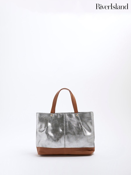 River Island Metallic Shopper Bag (F98086) | €56