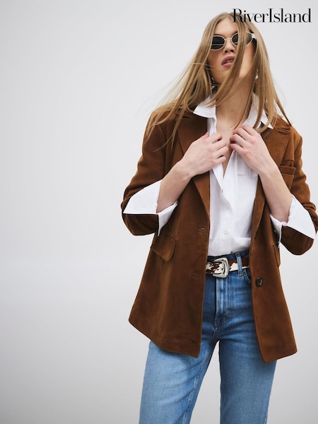 River Island Premium Suede Blazer (F98088) | €212