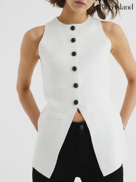 River Island Longline Waistcoat (F98126) | 223 LEI