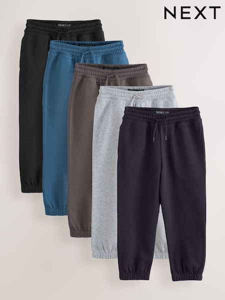Blue Regular Fit Basic Joggers 5 Pack (3-16yrs) (F98157) | €60 - €98