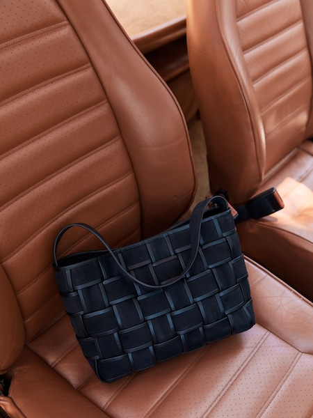 St Agni Black Border Woven Mini Tote (F98298) | €429