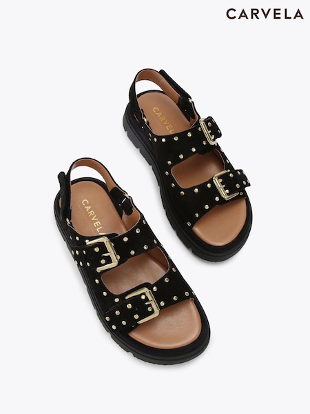 Carvela Comfort Cinzia Black Sandals (F98350) | ₪699
