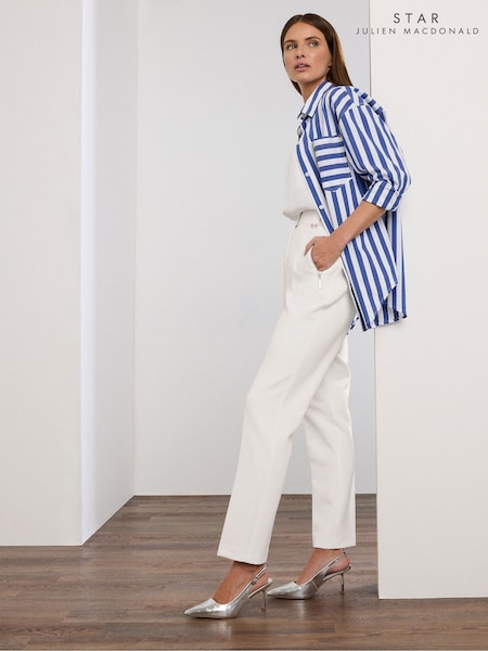 Star by Julien MacDonald White Zip Detail Tapered Trousers (F98371) | €73
