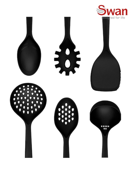 Swan 6 Piece Black Stealth Kitchen Tool Set (F98376) | €34