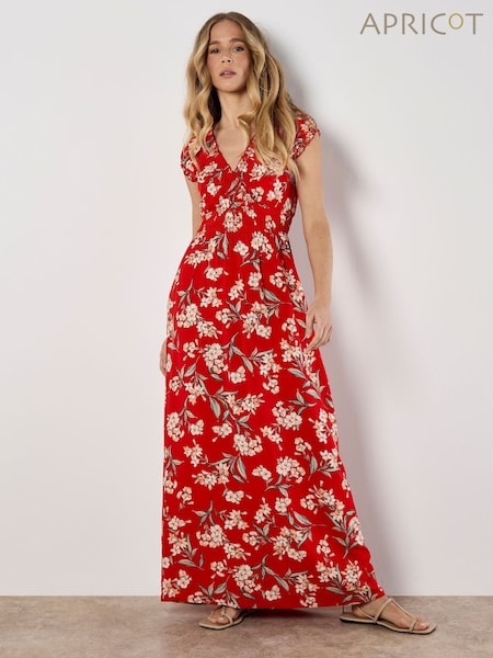 Apricot Red Flowing Jasmine Maxi Dress (F98411) | €59