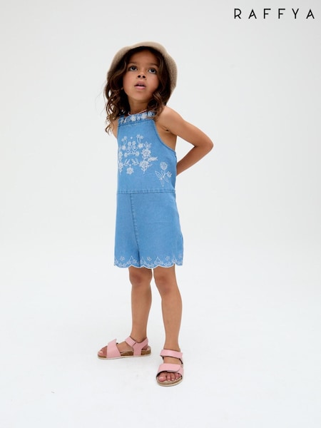 Raffya Rachel Embroidered 100% Cotton Romper (F98449) | ‏221 د.إ.‏