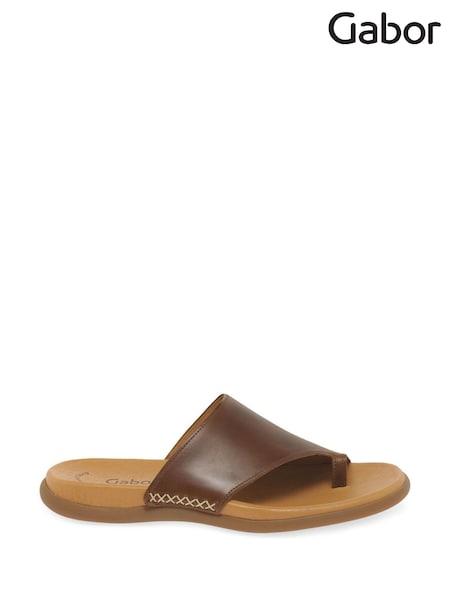 Gabor Lanzarote Leather Basic Brown Mules (F98496) | R$ 790