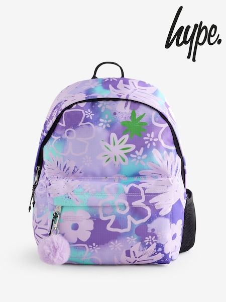 Hype. Kids Purple Floral Print Doodle Iconic Backpack (F98565) | 42 €