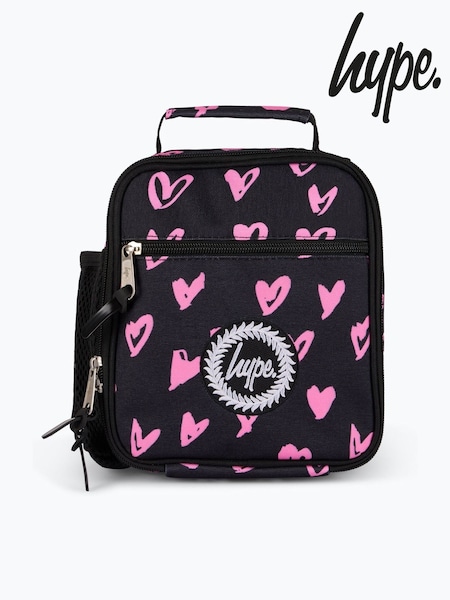 Hype. Unisex Scribble Hearts Black Lunch Bag (F98567) | €24