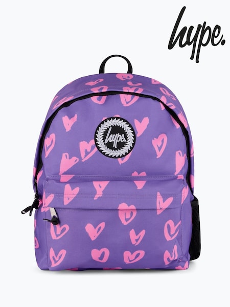 Hype. Unisex Purple Glitter Scribble Hearts Backpack (F98569) | 47 €
