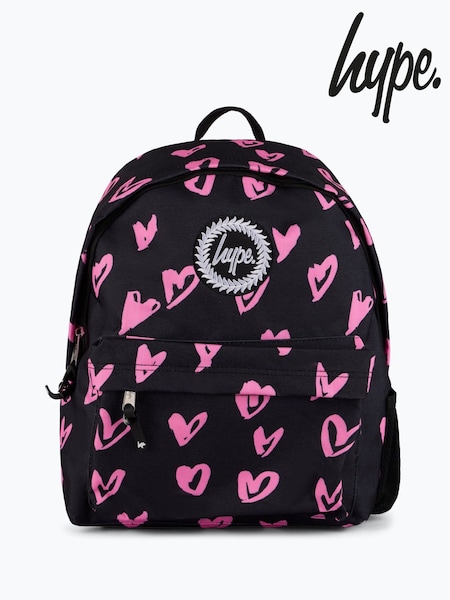 Hype. Unisex Scribble Hearts Black Backpack (F98574) | €43