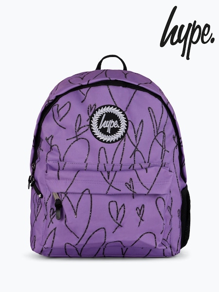Hype. Unisex Purple Scribble Hearts Backpack (F98579) | 47 €