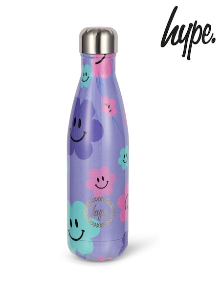 Hype Unisex Purple Happy Flowers Thermal Water Bottle (F98605) | € 24