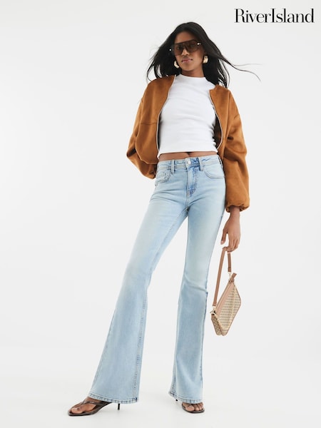 River Island Blue Mid Rise Bootcut Jeans (F98672) | 3,004 UAH