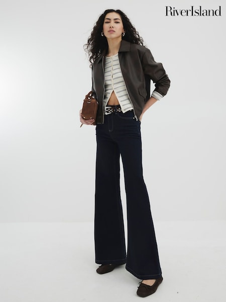 River Island Blue Palazzo Wide Leg Jeans (F98680) | €34