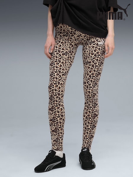 Puma Leopard Womens Essential Animal Print Leggings (F98699) | €40