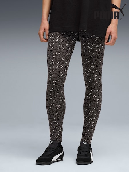 Puma Black Womens Essential Animal Print Leggings (F98704) | €40