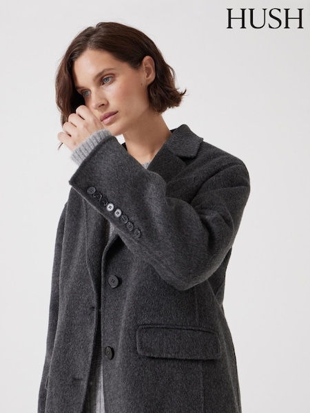Harmaa - Hush Pure Wool Double Faced Blazer (F98738) | €284