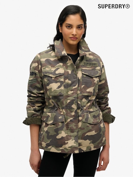 Superdry Green Embellished M65 Military Jacket (F98975) | €152