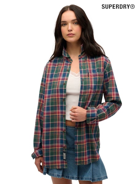 Superdry Green Oversized Vintage Check Shirt (F98976) | €68