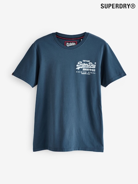 Superdry Blue Dark Relaxed VL Tokyo T-Shirt (F99013) | €43