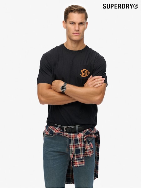 Superdry Blue Merchant Graphic Print T-Shirt (F99022) | AZN 75