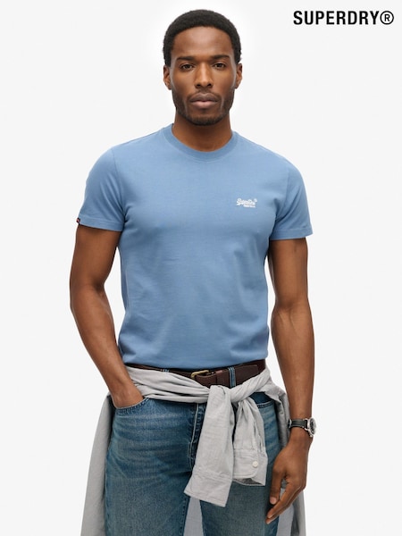 Superdry Blue Essential Logo Emb T-Shirt (F99036) | €30