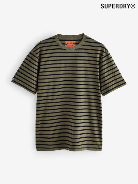 Superdry Green Merchant Stripe T-Shirt (F99037) | €41