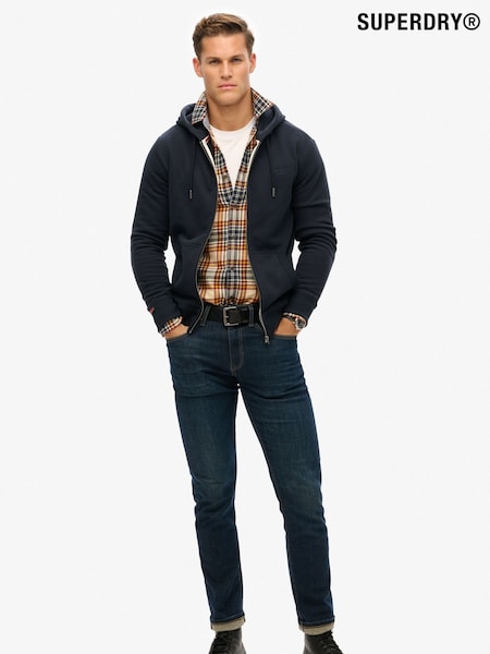 Superdry Blue Essential Logo Zip Hoodie (F99040) | €80