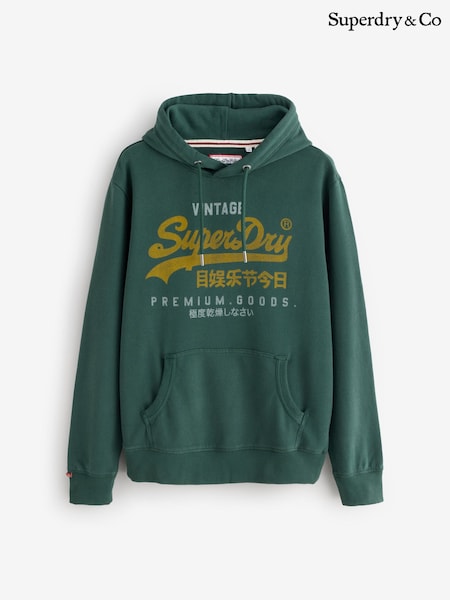 Superdry Green Vintage Logo Duo Classic Hoodie (F99046) | €69