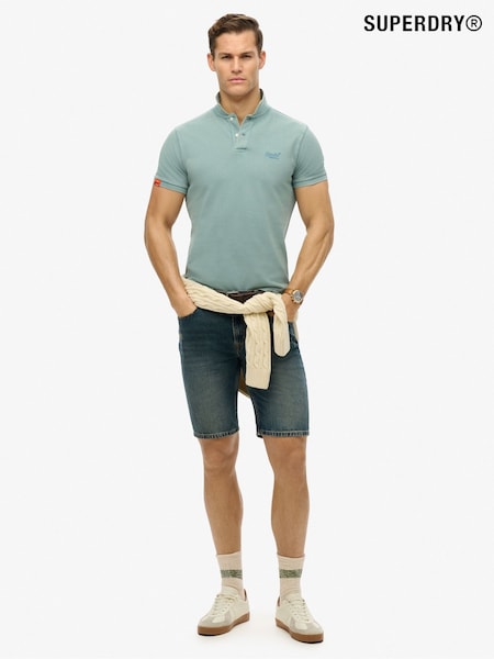 Superdry Green Vint Destroy 100% Cotton Polo Shirt (F99065) | R$ 345