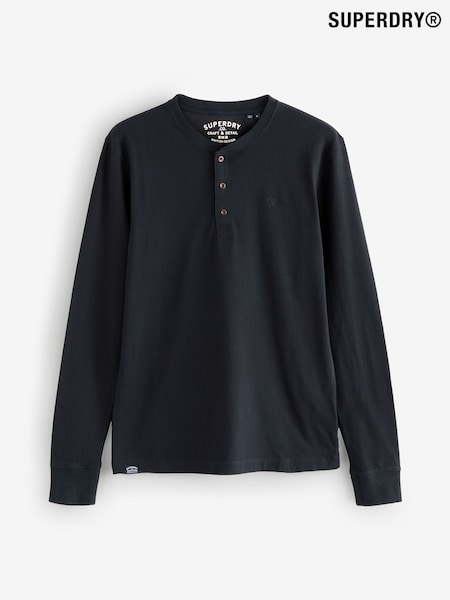 Superdry Blue Classic Essential Grandad T-Shirt (F99076) | €37