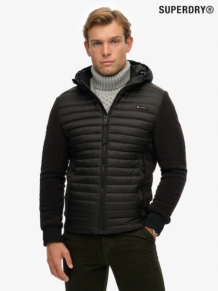 Superdry Black Hood Storm Fleece Hybrid Jacket (F99094) | €137